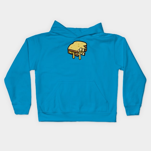 Grilled Cheese Sandwich Kids Hoodie by OsFrontis